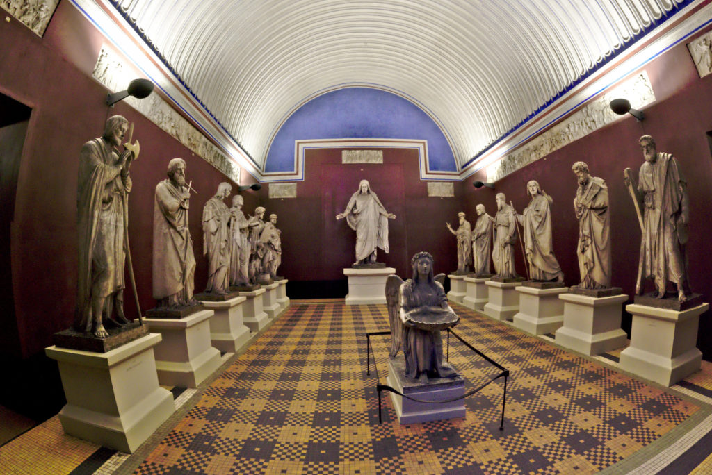 Sculptures of Christ and deisciples at the Thorvaldsen museum by Bindesbøll